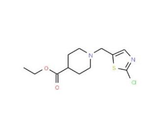 Ethyl 1-[(2-chloro-1,3-thiazol-5-yl)methyl]-4-piperidine carboxylate - chemical structure image