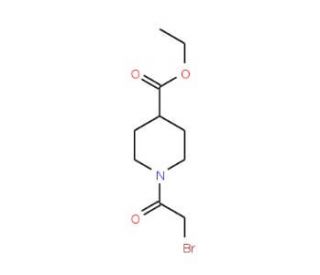 Ethyl 1-(2-bromoacetyl)-4-piperidine carboxylate (CAS 102302-12-5) - chemical structure image