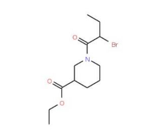 Ethyl 1-(2-bromobutanoyl)piperidine-3-carboxylate - chemical structure image
