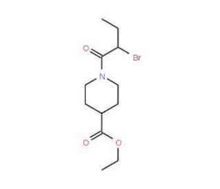 Ethyl 1-(2-bromobutanoyl)piperidine-4-carboxylate - chemical structure image