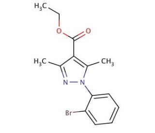 Ethyl 1-(2-bromophenyl)-3,5-dimethyl-1H-pyrazole-4-carboxylate - chemical structure image