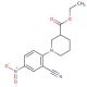 Ethyl 1-(2-cyano-4-nitrophenyl)piperidine-3-carboxylate - chemical structure image
