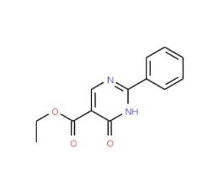 Ethyl 1,6-dihydro-6-oxo-2-phenylpyrimidine-5-carboxylate (CAS 55613-22-4) - chemical structure image