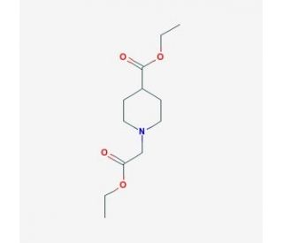Ethyl 1-ethoxycarbonylmethyl-piperidine-4-carboxylate (CAS 1838-39-7) - chemical structure image