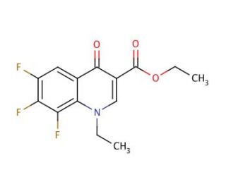 Ethyl 1-ethyl-6,7,8-trifluoro-4-oxo-1,4-dihydroquinoline-3-carboxylate (CAS 100501-62-0) - chemical structure image