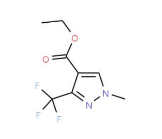 Ethyl 1-methyl-3-(trifluoromethyl)-1H-pyrazole-4-carboxylate (CAS 111493-74-4) - chemical structure image