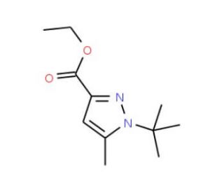 Ethyl 1-(tert-butyl)-5-methyl-1H-pyrazole-3-carboxylate (CAS 519056-54-3) - chemical structure image