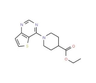 Ethyl 1-(thieno[3,2-d]pyrimidin-4-yl)piperidine-4-carboxylate (CAS 910037-27-3) - chemical structure image