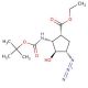 Ethyl (1R*,2R*,3S*,4S*)-4-azido-2-(tert-butoxycarbonylamino)-3-hydroxycyclopentane-carboxylate (CAS 959745-89-2) - chemical s