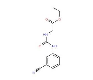 ethyl 2-{[(3-cyanophenyl)carbamoyl]amino}acetate - chemical structure image