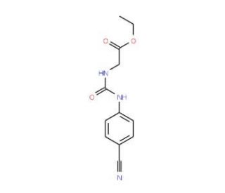 ethyl 2-{[(4-cyanophenyl)carbamoyl]amino}acetate - chemical structure image