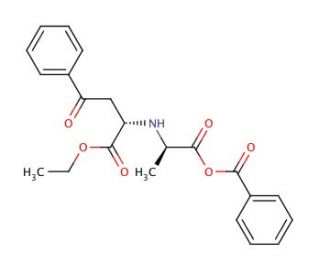 Ethyl-2-[1(benzoyloxycarbonyl)ethyl]-amino-4-oxo-4-phenybutanate - chemical structure image