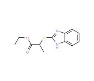 Ethyl 2-(1H-benzimidazol-2-ylthio)propanoate (CAS 160004-14-8) - chemical structure image