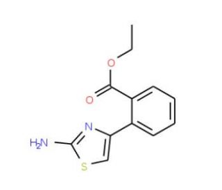 Ethyl 2-(2-amino-1,3-thiazol-4-yl)-benzene carboxylate - chemical structure image