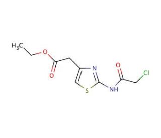Ethyl 2-(2-chloroacetamido)-4-thiazoleacetate (CAS 19749-93-0) - chemical structure image