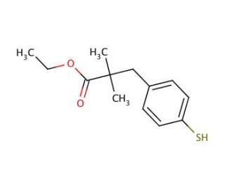 Ethyl 2,2-Dimethyl-3-(4-mercaptophenyl)propionate (CAS 869853-73-6) - chemical structure image