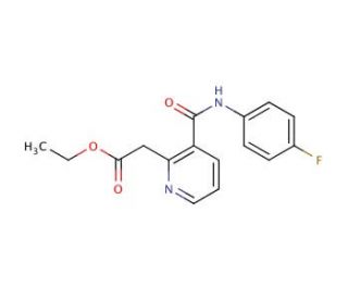 Ethyl 2-{3-[(4-fluoroanilino)carbonyl]-2-pyridinyl}acetate - chemical structure image