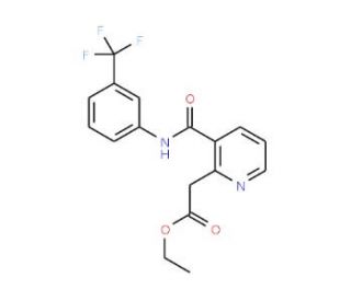 Ethyl 2-(3-{[3-(trifluoromethyl)anilino]carbonyl}-2-pyridinyl)acetate - chemical structure image