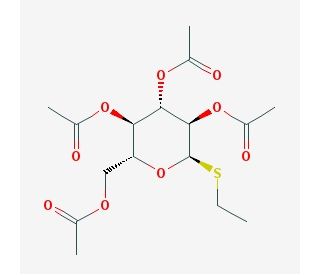 Ethyl 2,3,4,6-tetra-O-acetyl-a-D-thioglucopyranoside (CAS 52645-73-5) - chemical structure image
