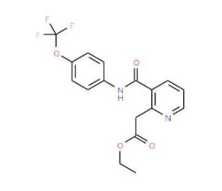 Ethyl 2-(3-{[4-(trifluoromethoxy)anilino]carbonyl}pyridin-2-yl)acetate - chemical structure image