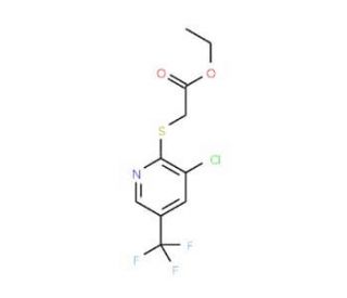 Ethyl {2-[3-chloro-5-(trifluoromethyl)pyridin-2-yl]thio}acetate - chemical structure image