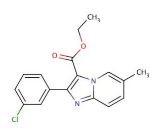 Ethyl 2-(3-chlorophenyl)-6-methyl-1H-imidazo[1,2-a]pyridine-3-carboxylate - chemical structure image