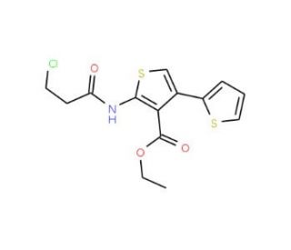 ethyl 2-(3-chloropropanamido)-4-(thiophen-2-yl)thiophene-3-carboxylate - chemical structure image