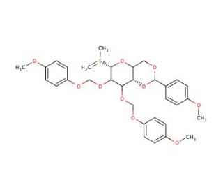 Ethyl 2,3-Di-O-(4-Methoxybenzy)-4,6-(4-methoxybenzylidene)- &beta;-D-thiogalactopyranoside - chemical structure image