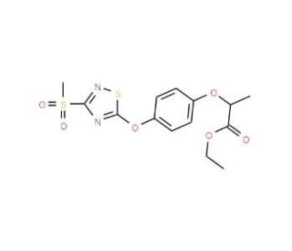 Ethyl 2-{4-[3-(methylsulfonyl)-1,2,4-thiadiazol-5-yloxy]phenoxy}propanoate - chemical structure image