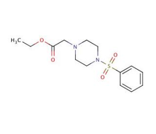 ethyl 2-[4-(benzenesulfonyl)piperazin-1-yl]acetate - chemical structure image