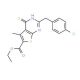 ethyl 2-(4-chlorobenzyl)-4-mercapto-5-methylthieno[2,3-d]pyrimidine-6-carboxylate - chemical structure image