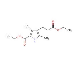 Ethyl 2,4-dimethyl-5-(ethoxycarbonyl)-3-pyrrolepropionate (CAS 54278-10-3) - chemical structure image