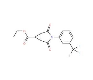 Ethyl 2,4-dioxo-3-[3-(trifluoromethyl)phenyl]-3-azabicyclo[3.1.0]hexane-6-carboxylate - chemical structure image