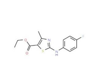 Ethyl 2-(4-Fluoro-phenylamino)-4-methyl-thiazole-5-carboxylate - chemical structure image