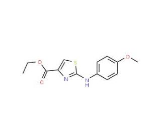 Ethyl 2-(4-Methoxy-phenylamino)-thiazole-4-carboxylate (CAS 126533-79-7) - chemical structure image