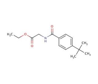 Ethyl 2-{[4-(tert-butyl)benzoyl]amino}acetate (CAS 302909-59-7) - chemical structure image