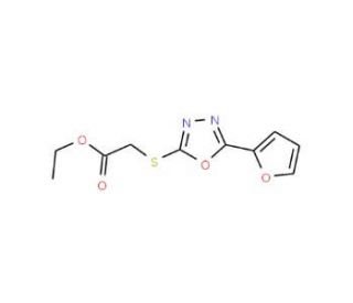ethyl 2-{[5-(furan-2-yl)-1,3,4-oxadiazol-2-yl]sulfanyl}acetate - chemical structure image
