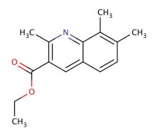 Ethyl 2,7,8-trimethylquinoline-3-carboxylate (CAS 892874-89-4) - chemical structure image
