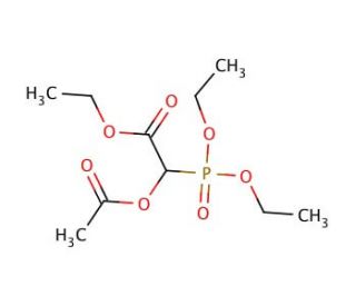 Ethyl 2-Acetoxy-2-(diethoxyphosphoryl)acetate (CAS 162246-77-7) - chemical structure image