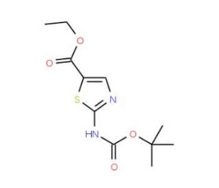 Ethyl 2-amino-1,3-thiazole-5-carboxylate, N-BOC protected (CAS 302964-01-8) - chemical structure image