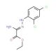 Ethyl 2-amino-2-[2-(2,4-dichlorophenyl)hydrazono]-acetate (CAS 171091-03-5) - chemical structure image