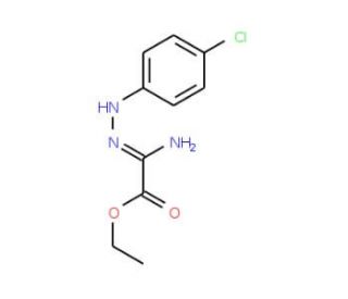 Ethyl 2-amino-2-[2-(4-chlorophenyl)hydrazono]-acetate (CAS 56462-76-1) - chemical structure image