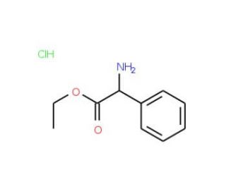 Ethyl 2-amino-2-phenylacetate hydrochloride (CAS 879-48-1) - chemical structure image