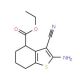 Ethyl 2-amino-3-cyano-4,5,6,7-tetrahydrobenzo[b]thiophene-4-carboxylate - chemical structure image