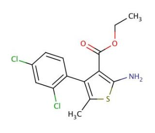 Ethyl 2-amino-4-(2,4-dichlorophenyl)-5-methylthiophene-3-carboxylate - chemical structure image