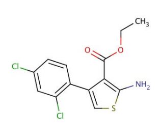 Ethyl 2-amino-4-(2,4-dichlorophenyl)thiophene-3-carboxylate - chemical structure image