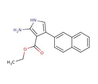 Ethyl 2-amino-4-(2-naphthyl)-1H-pyrrole-3-carboxylate - chemical structure image