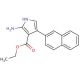 Ethyl 2-amino-4-(2-naphthyl)-1H-pyrrole-3-carboxylate - chemical structure image