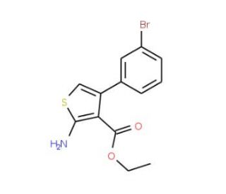 Ethyl 2-amino-4-(3-bromophenyl)thiophene-3-carboxylate (CAS 438218-48-5) - chemical structure image