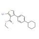 Ethyl 2-amino-4-(4-cyclohexylphenyl)thiophene-3-carboxylate (CAS 351156-51-9) - chemical structure image